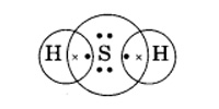 Electron dot structure for Hydrogen sulphide, H2S