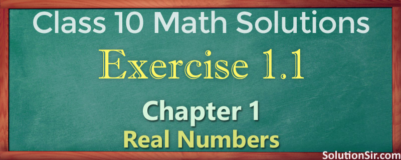 Class 10 Maths Chapter 1 Exercise 1.1 Solutions